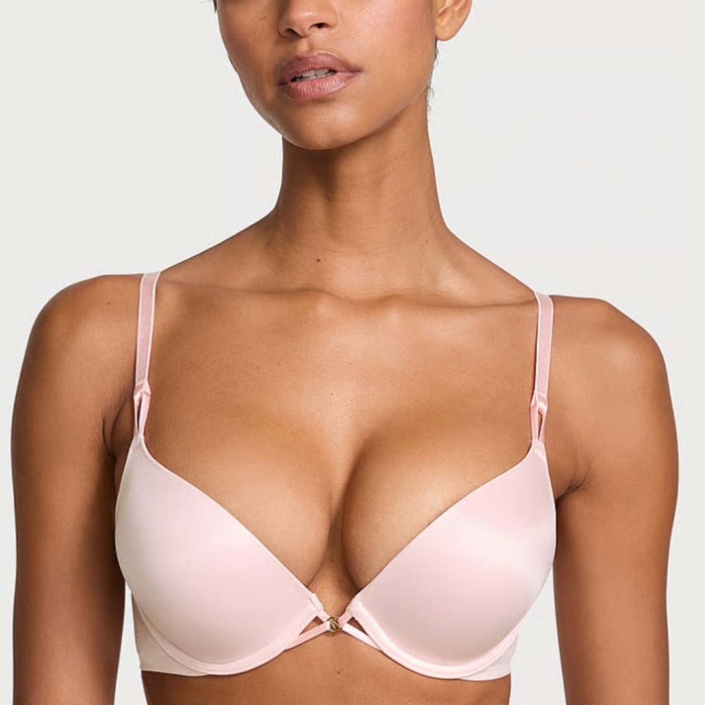 Authentic Victoria Secret Bombshell Add-2-Cups Push-Up Bra 36C Pink NWOT